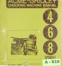 Acme Gridley-Acme-Gridley-Acme Gridley R RA & RB, 4 6 8 Spindle Bar Machine, Operate & Tooling Manual 1956-4-6-8 Spindle-R-RA-RB-02